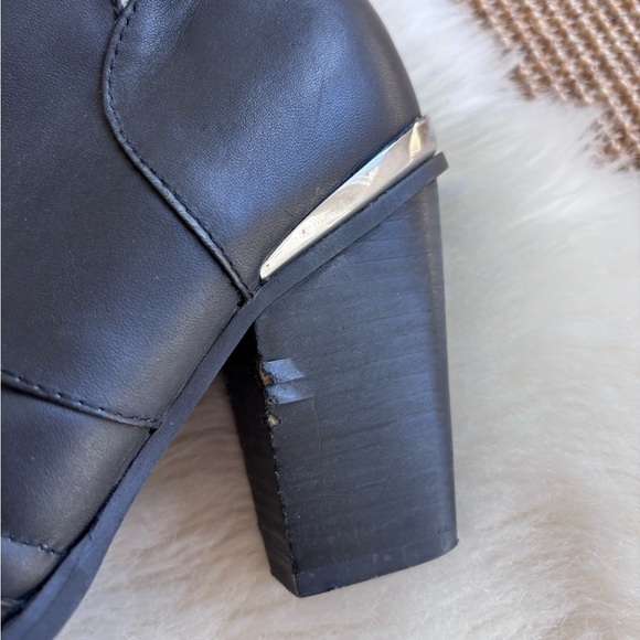 Jeffrey Campbell X Free People Danica Leather Black Zip Up Ankle Short Boot - Picture 12 of 16